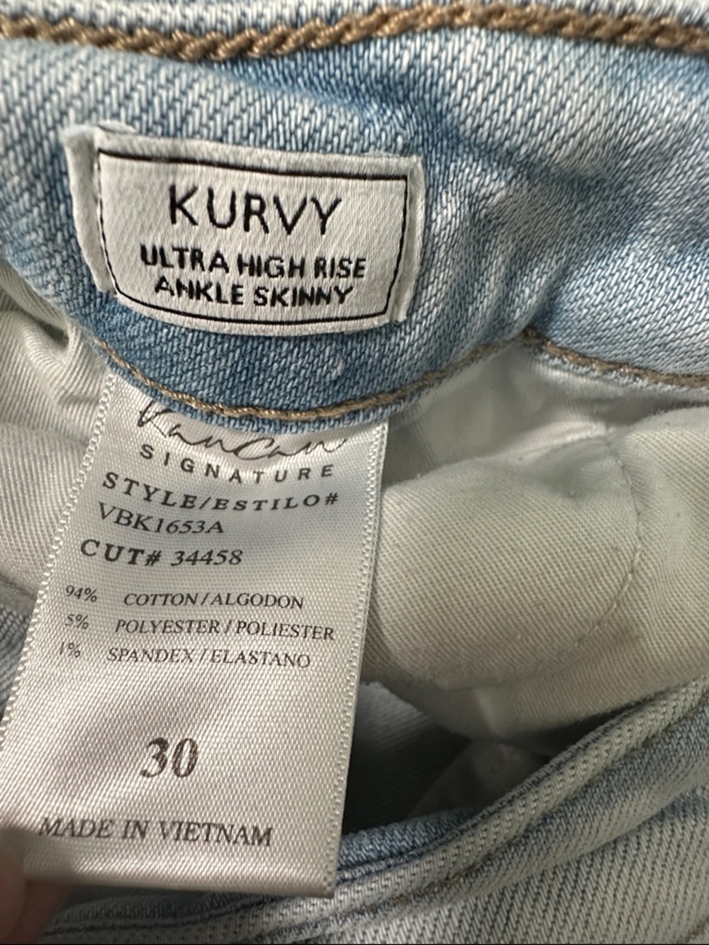 ⚾️ KanCan Kurvy Ultra High Rise Ankle Skinny Jeans - Picture 4 of 4